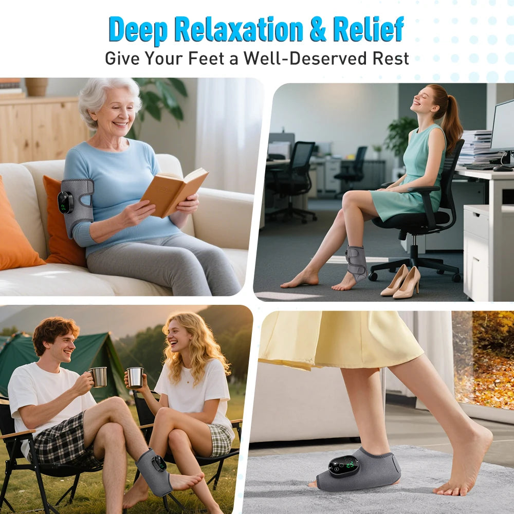 Heated Vibration Ankle and Calf Massage Wrap - 11