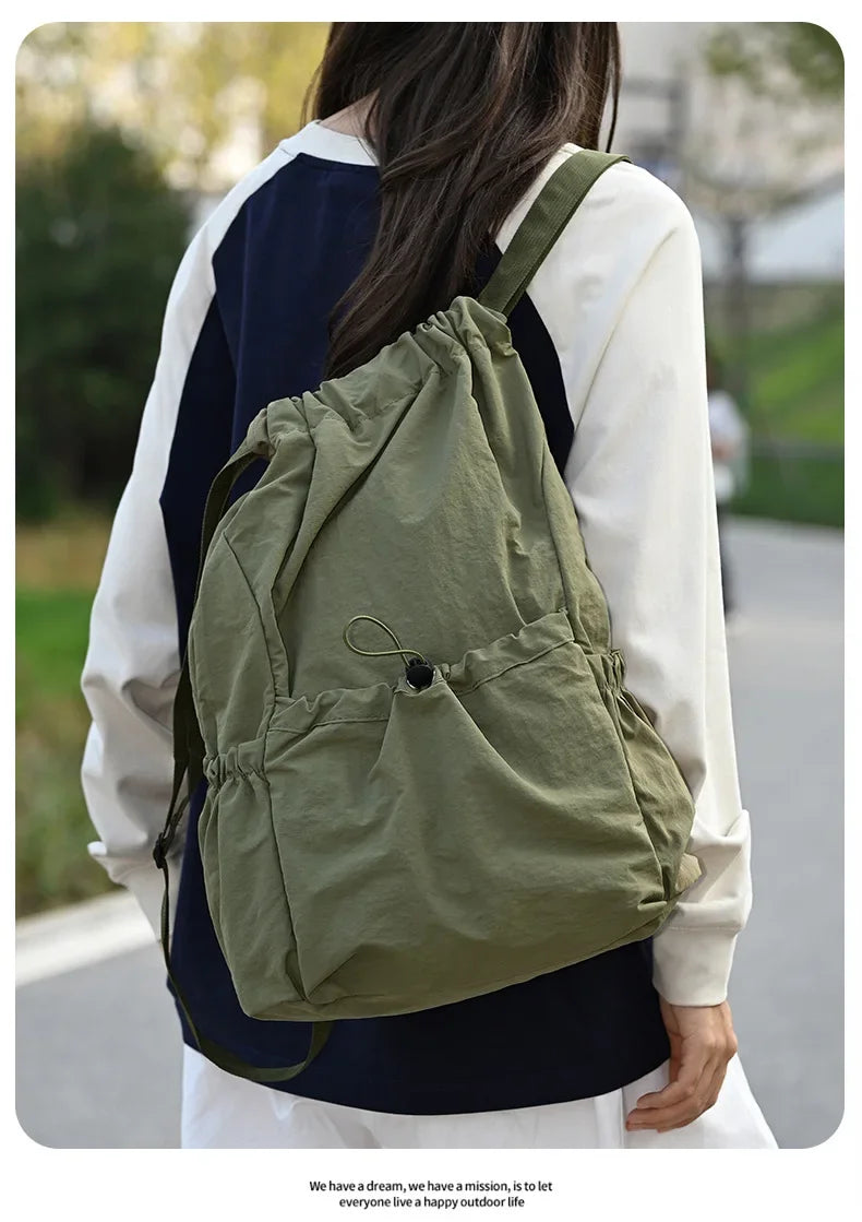 Foldable Lightweight Drawstring Travel Backpack