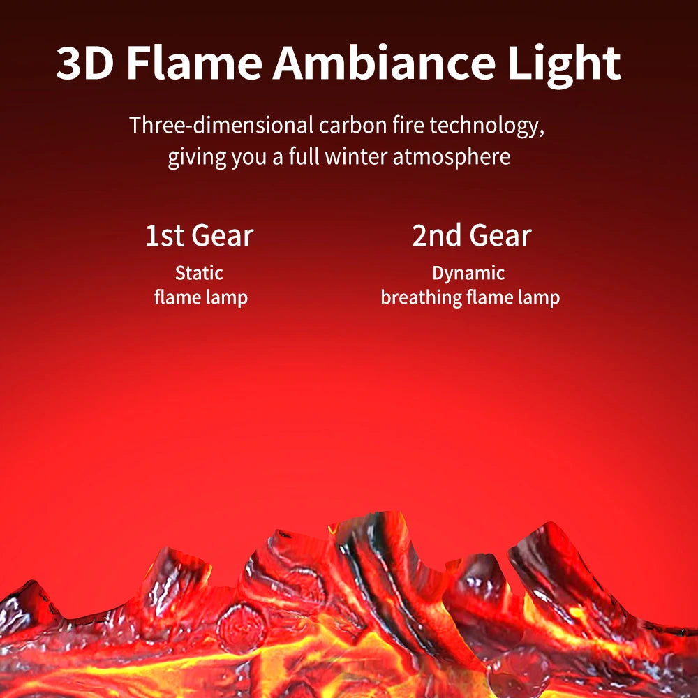 Portable Electric Space Heater with Ambient Flame Light - 13
