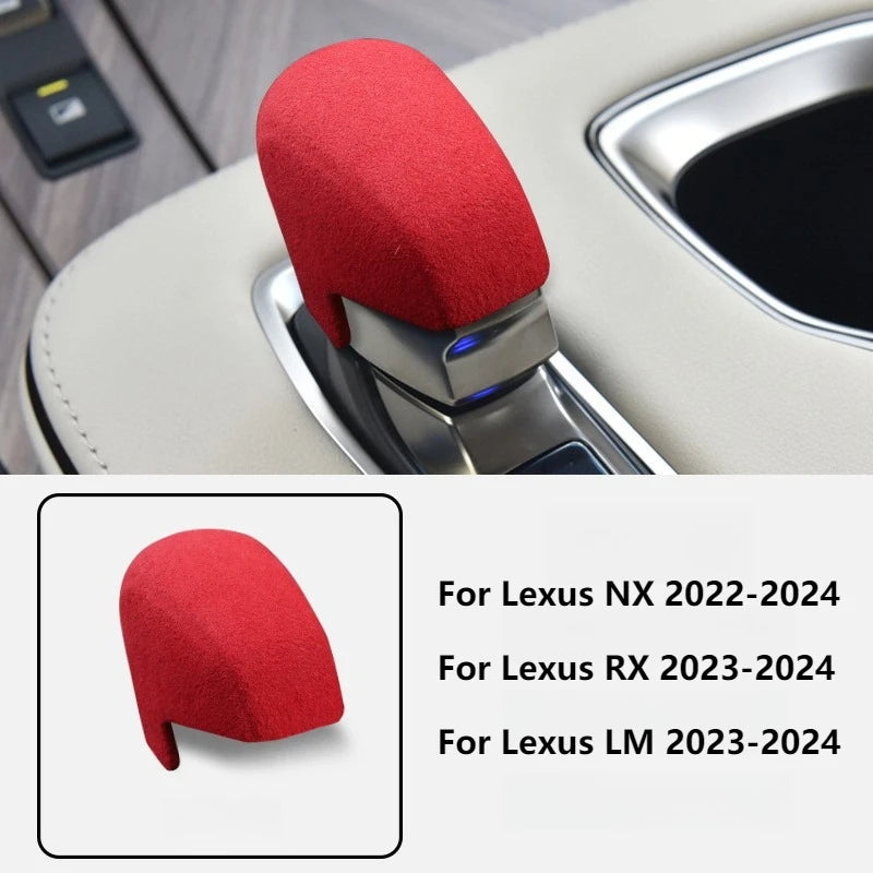 Suede Gear Shift Knob Cover for Lexus NX RX LM - 22