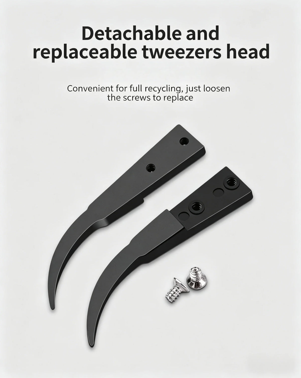 ESD-Safe Precision Tweezer Set with Replaceable Anti-Static Tips