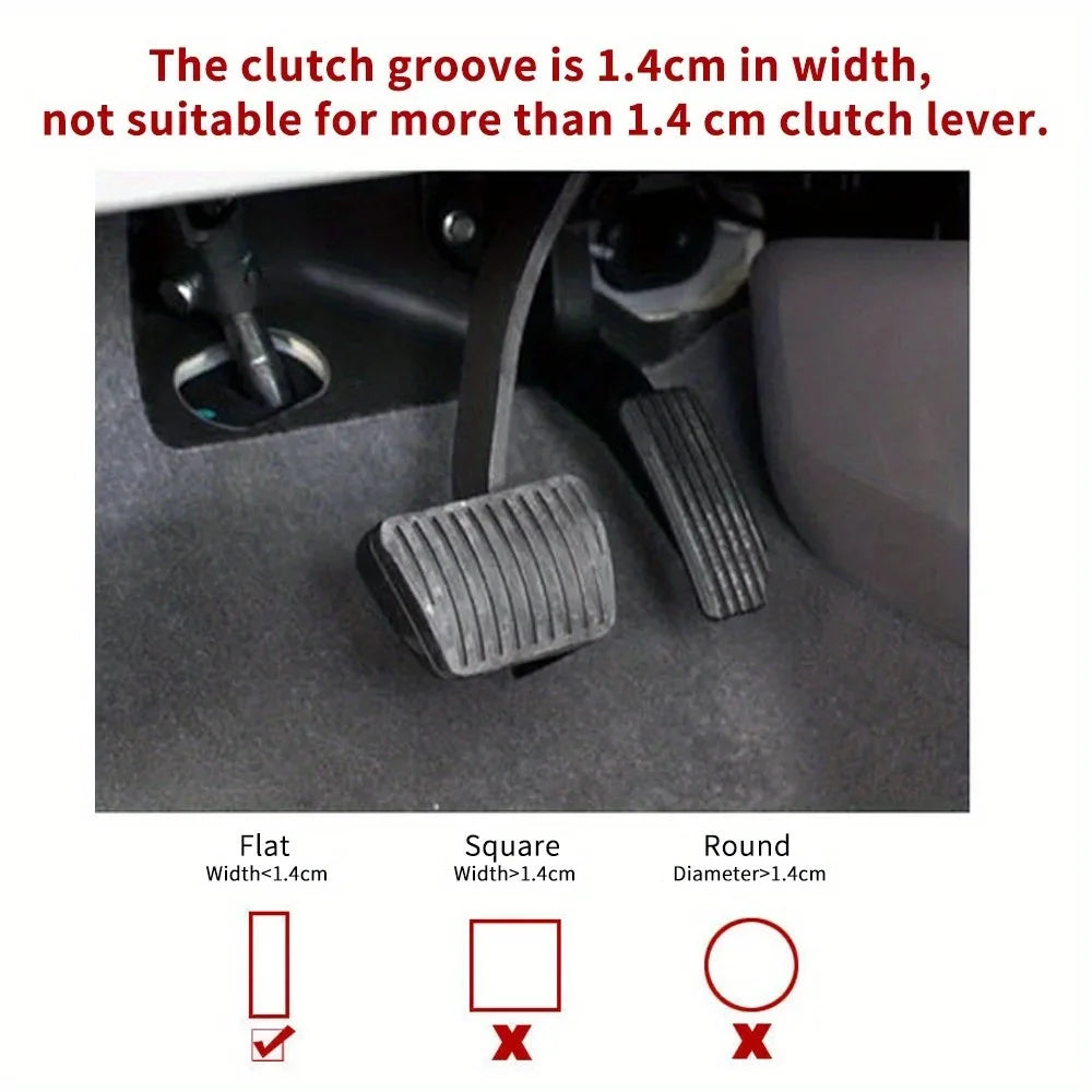 Adjustable Stainless Steel Anti-Theft Car Brake Pedal Lock - 5