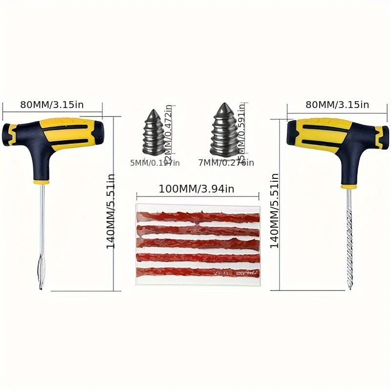 Emergency Car Tire Repair Kit for Quick Flat Fixes