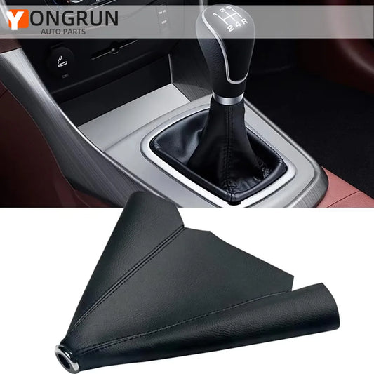 Universal Leather Gear Shift Boot Cover for Manual and Automatic Cars