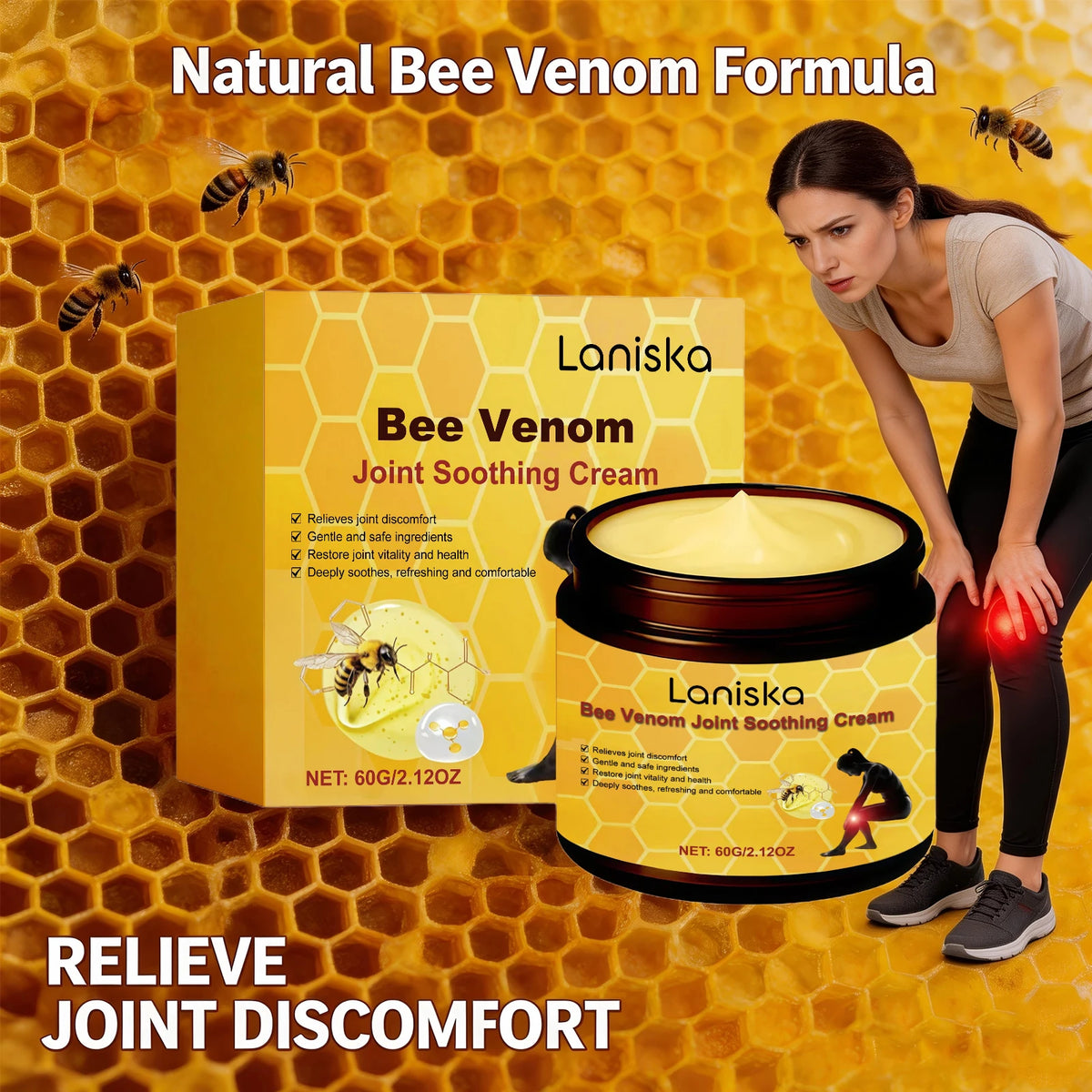 Bee Venom Joint Soothing Massage Cream for Muscles and Joints