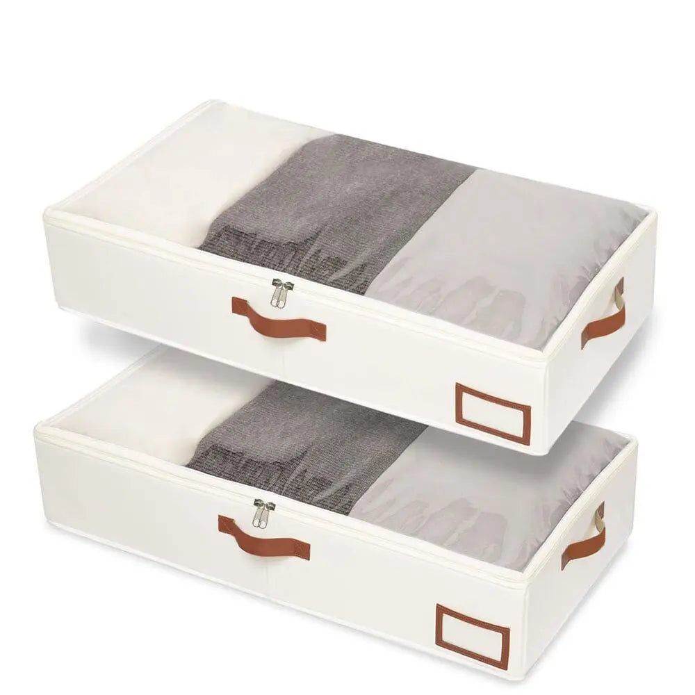 Foldable Underbed Storage Organizer for Blankets and Clothing