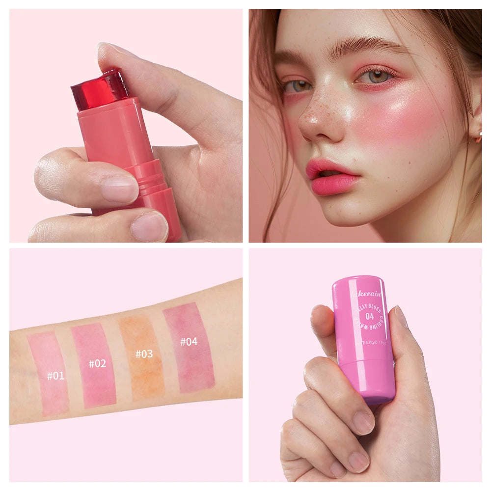 Cooling Water Jelly Blush Stick for Cheeks and Lips