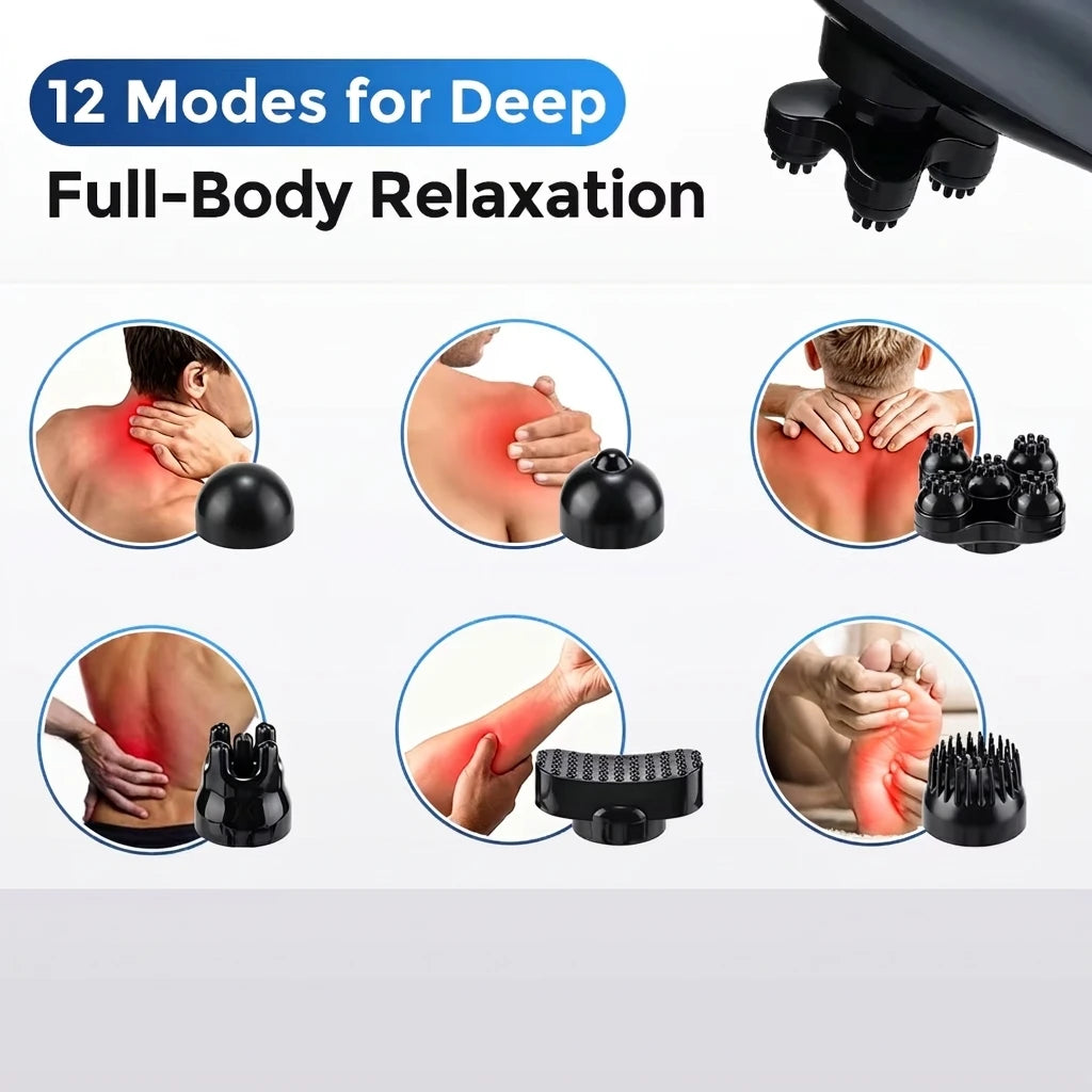 Electric Handheld Percussion Massager for Full Body Muscle Relief - 4