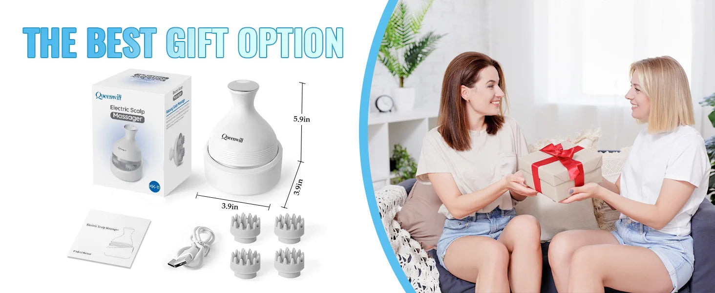 Waterproof Electric Scalp and Body Massage Tool - 16