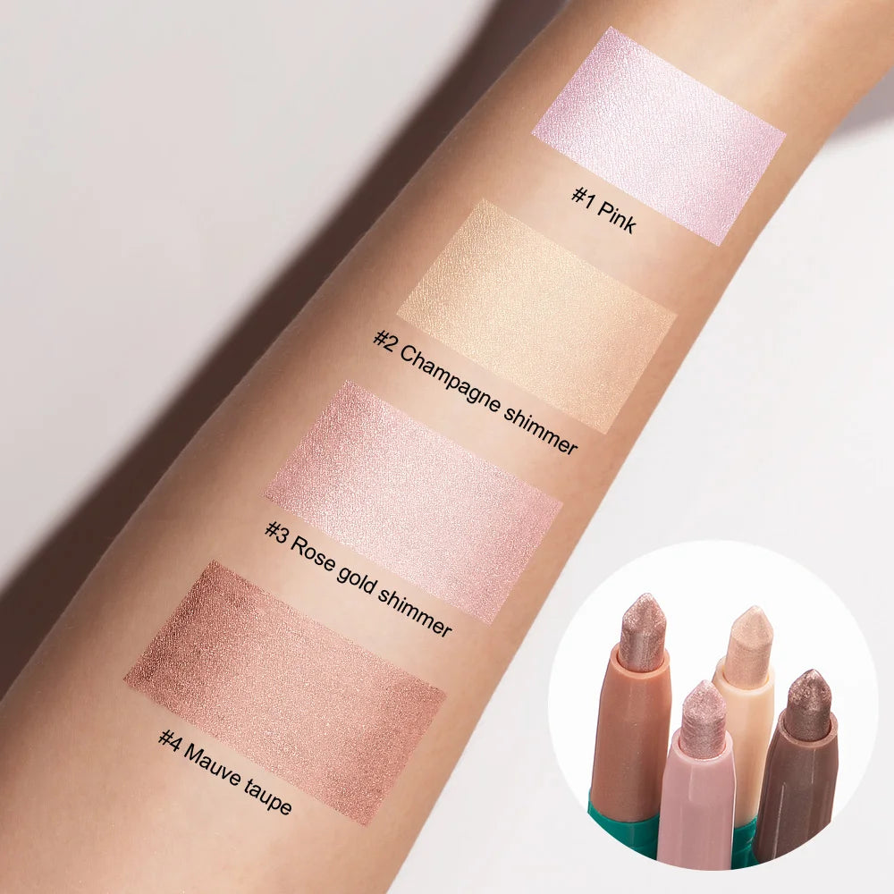 Waterproof Shimmer Eyeshadow Stick for Instant Eye Brightening - 4