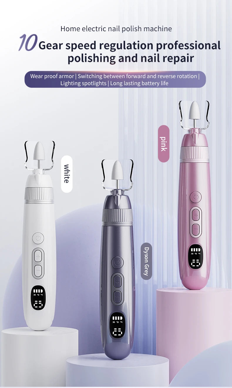 Electric Cordless Manicure and Pedicure Nail Drill Set