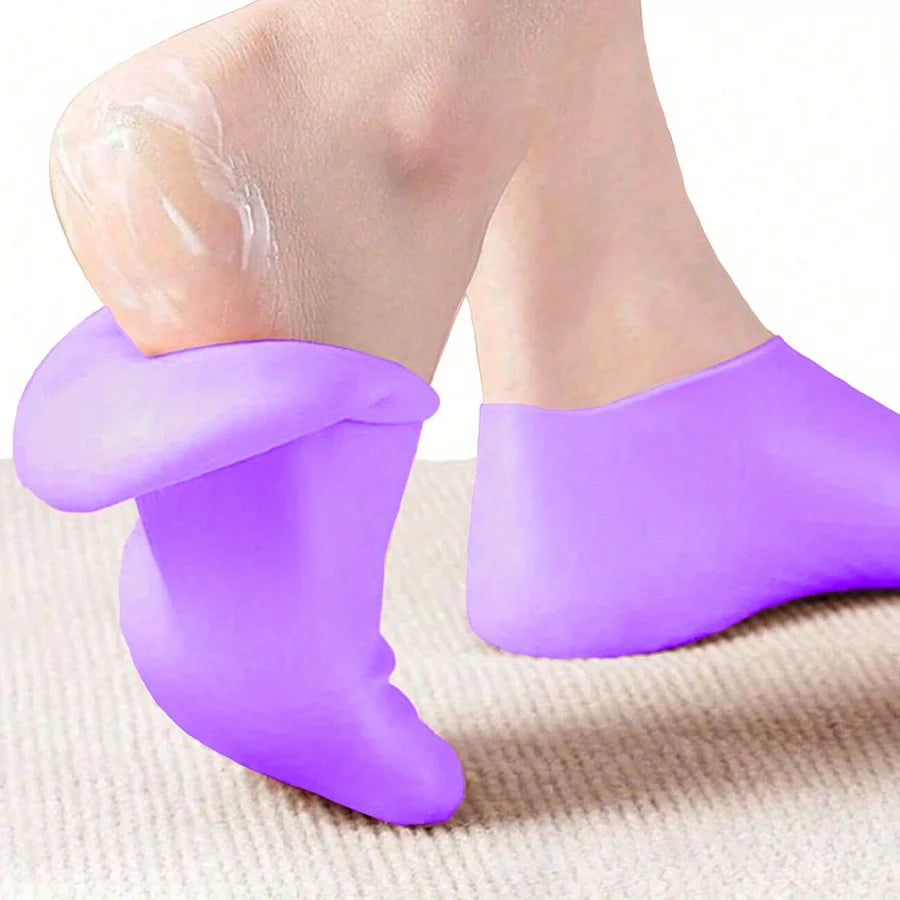 Silicone Moisturizing Socks for Dry Cracked Feet - 8