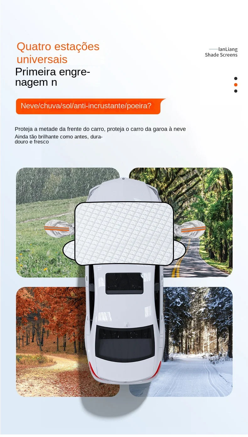 Magnetic Car Windshield Snow and Sun Protection Cover - 15