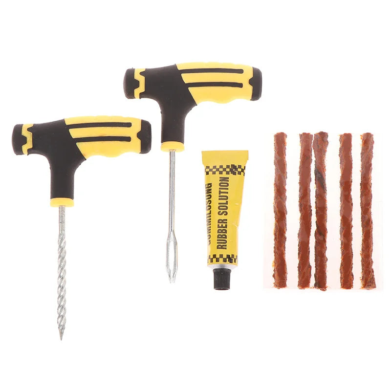 Emergency Tire Puncture Repair Tool Kit for Vehicles - 9