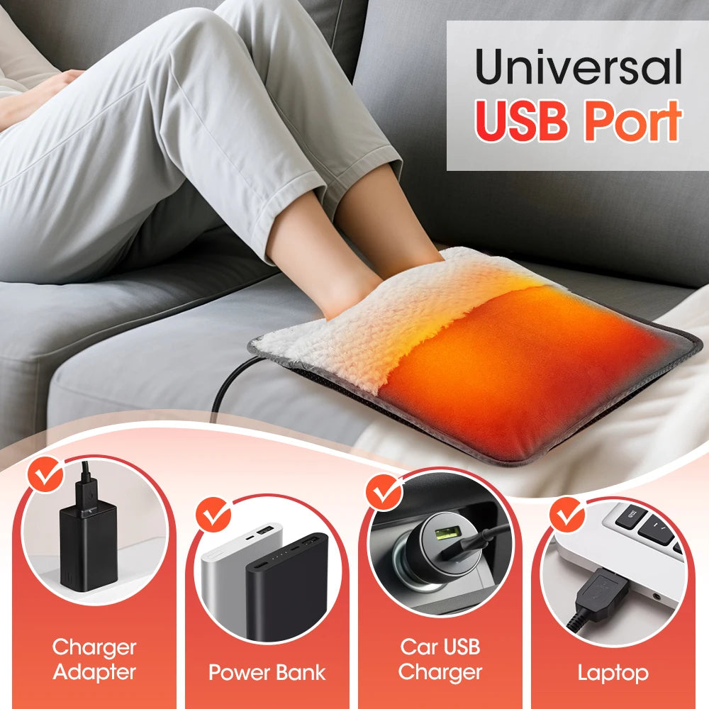 USB Electric Foot Heating Pad for Winter - 8