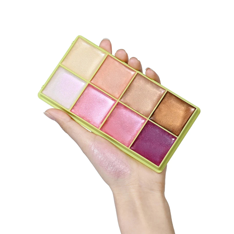 8-Color Cream Highlighter and Contour Palette - 24