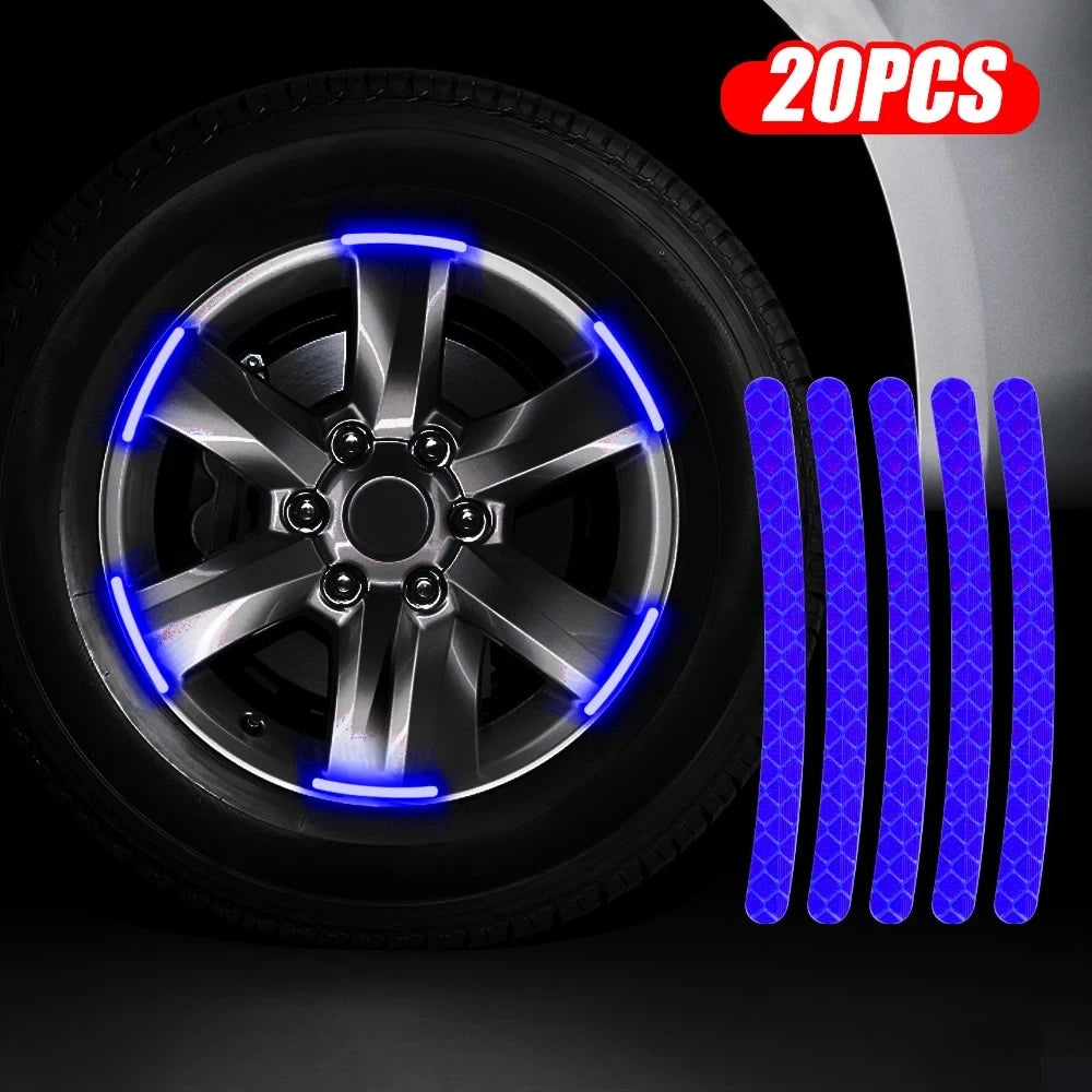 Reflective Wheel Rim Safety Warning Decals for Vehicles - 10