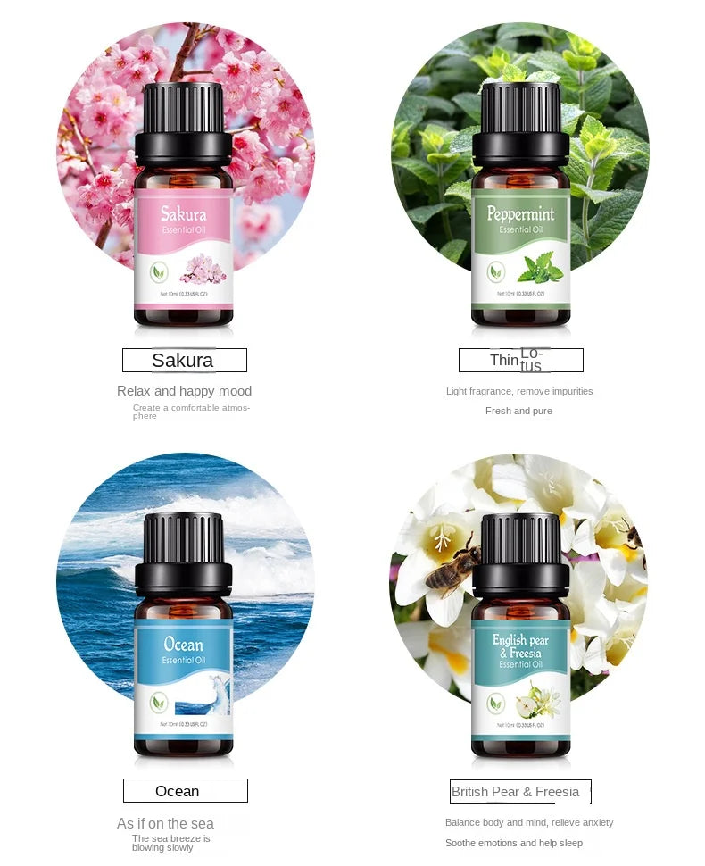 18 Scents Essential Oil Set for Aroma Diffuser and Air Humidifier