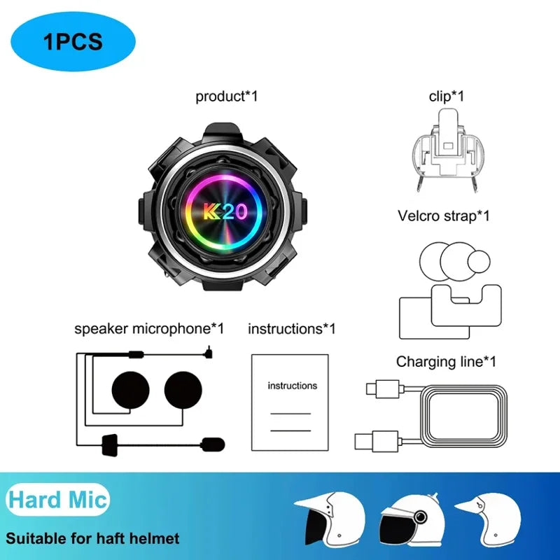 Wireless Motorcycle Helmet Bluetooth Intercom Headset