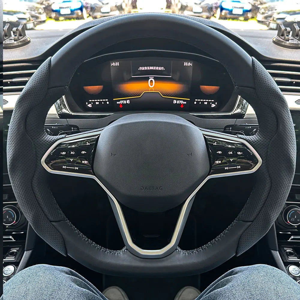 Non-Slip Car Steering Wheel Cover for Improved Grip