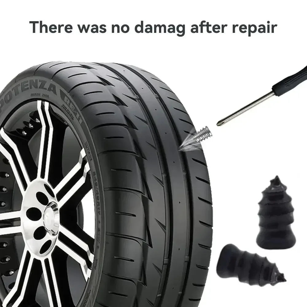 Emergency Tubeless Tire Repair Nail Kit for Car and Motorcycle