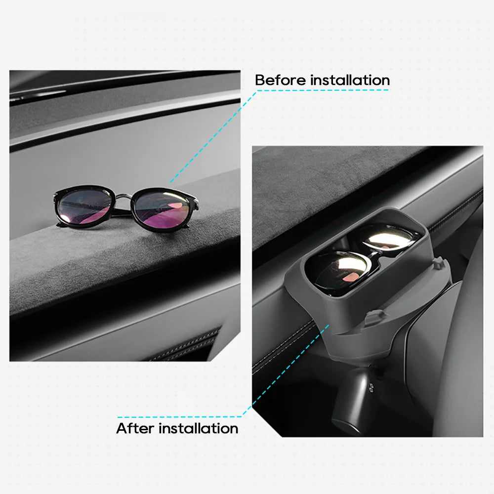 Steering Wheel Phone and Sunglasses Holder for Tesla