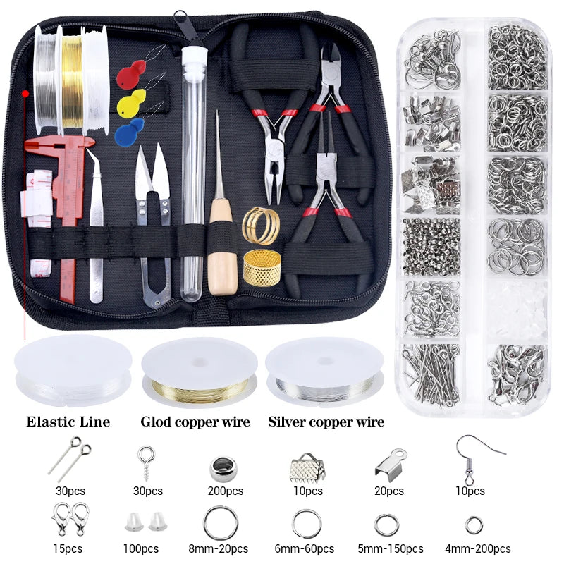 Jewelry Making and Repair Tool Kit with Findings - 14