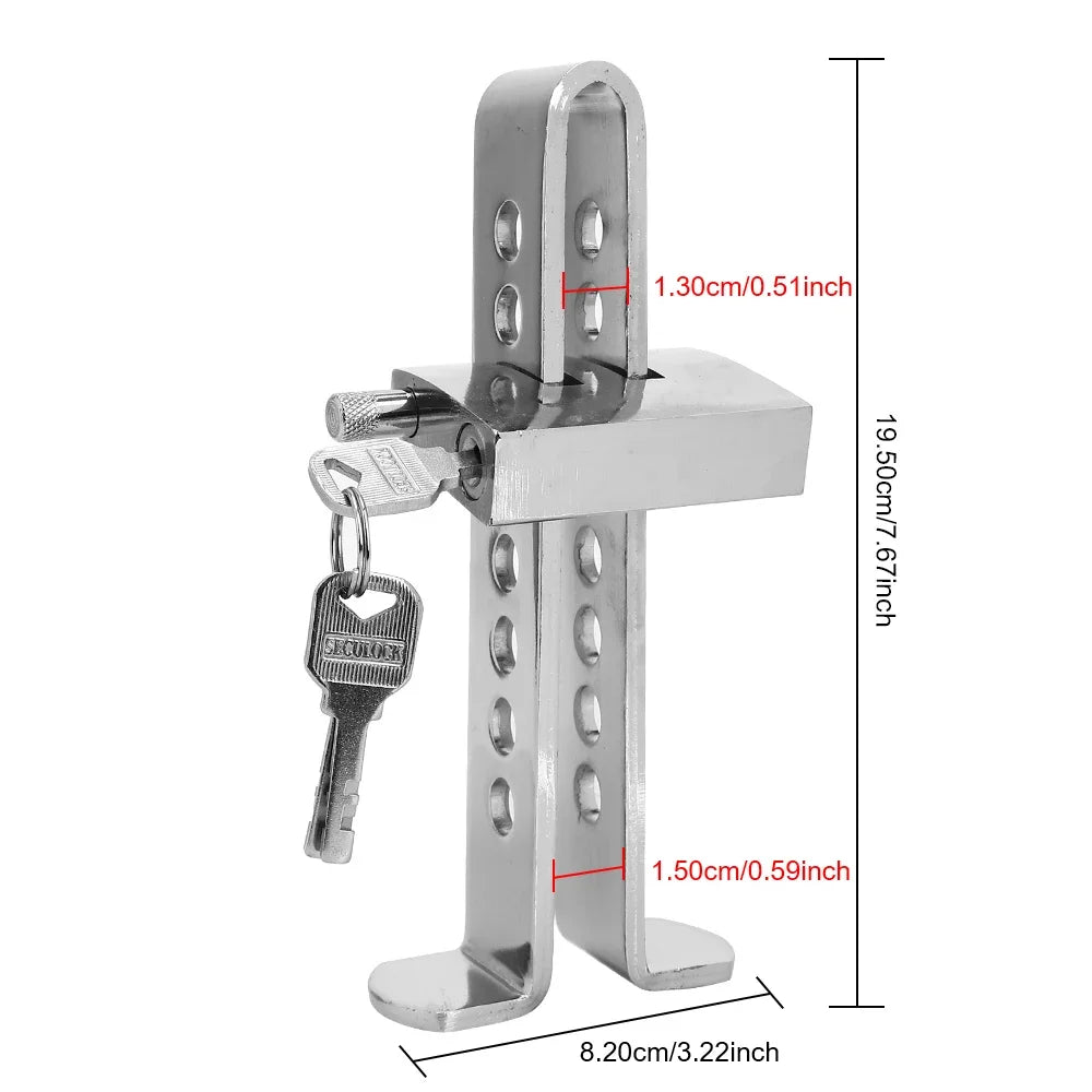 Heavy Duty Stainless Steel Anti-Theft Car Pedal Lock