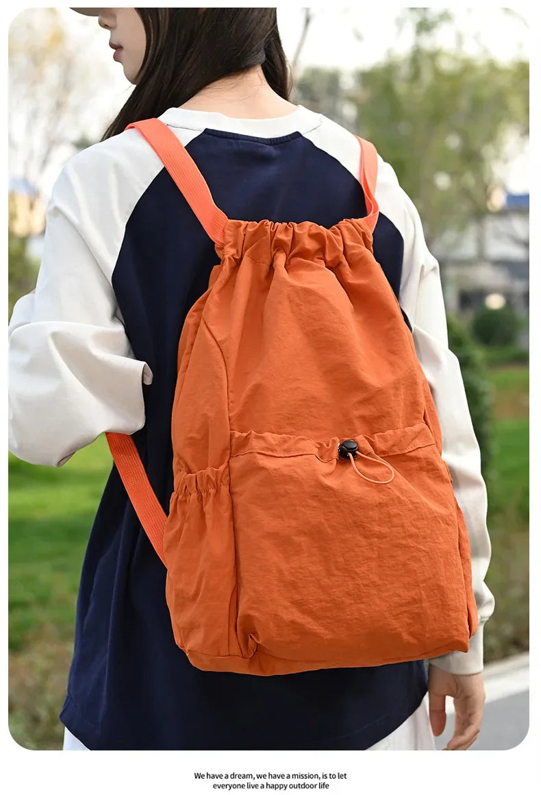 Foldable Lightweight Drawstring Travel Backpack - 24