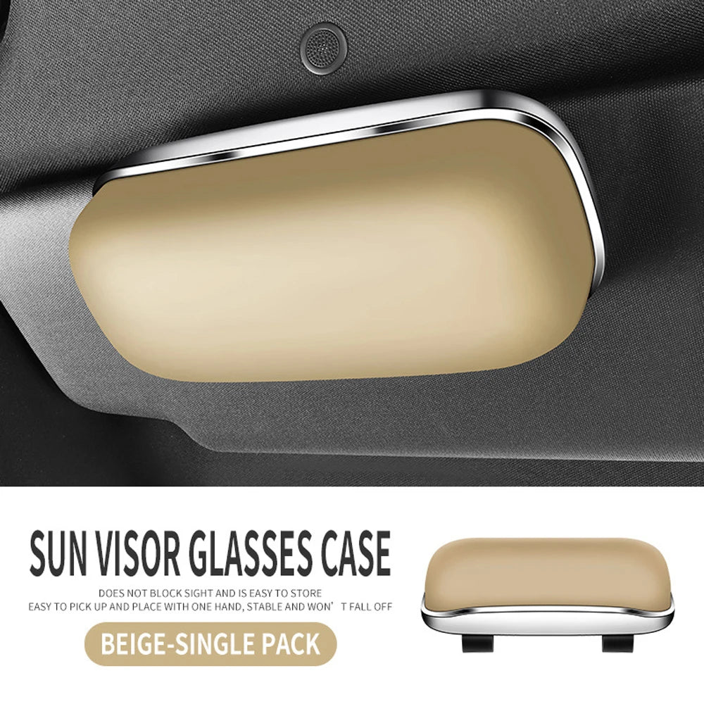Portable Car Sun Visor Sunglasses Holder Case