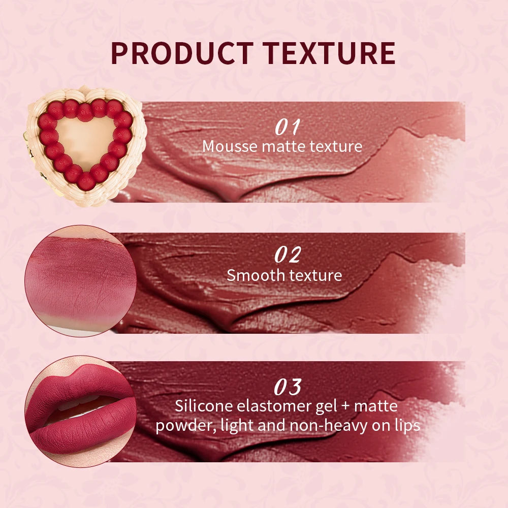 Velvet Matte Strawberry Lip Cream - 6