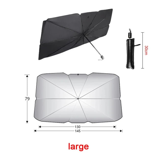Foldable Car Windshield Sun Shade Umbrella for UV Protection - 17