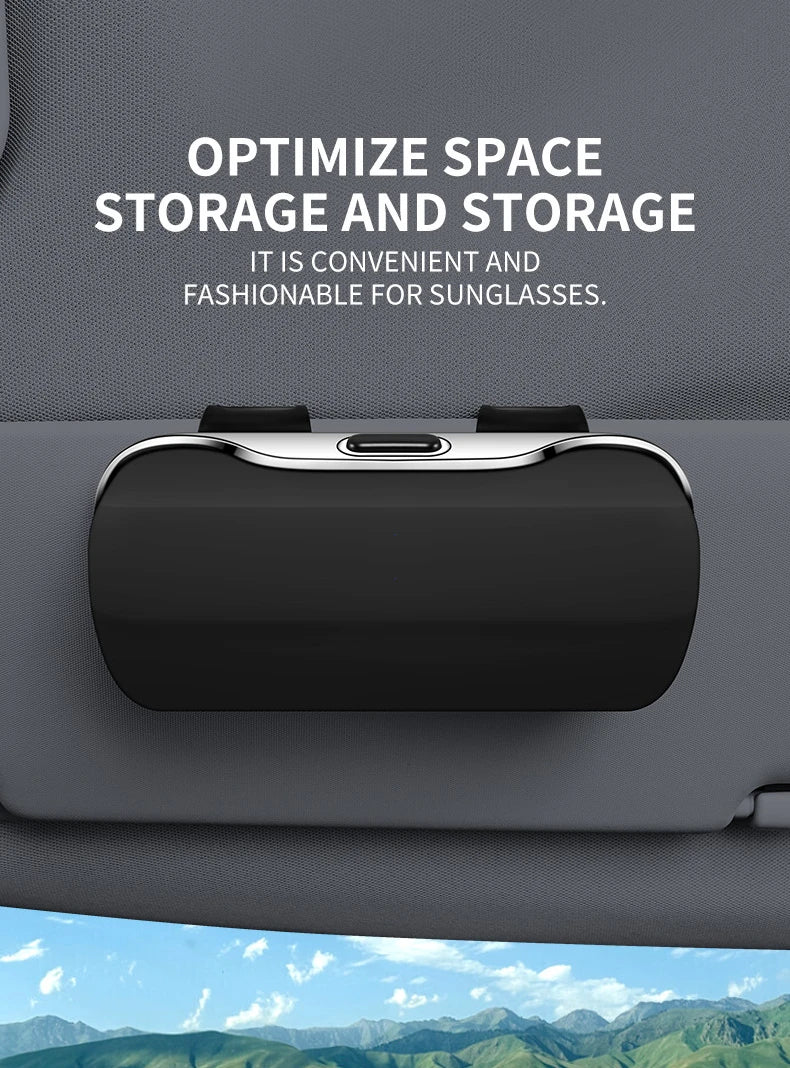 Portable Car Sun Visor Sunglasses Holder Case