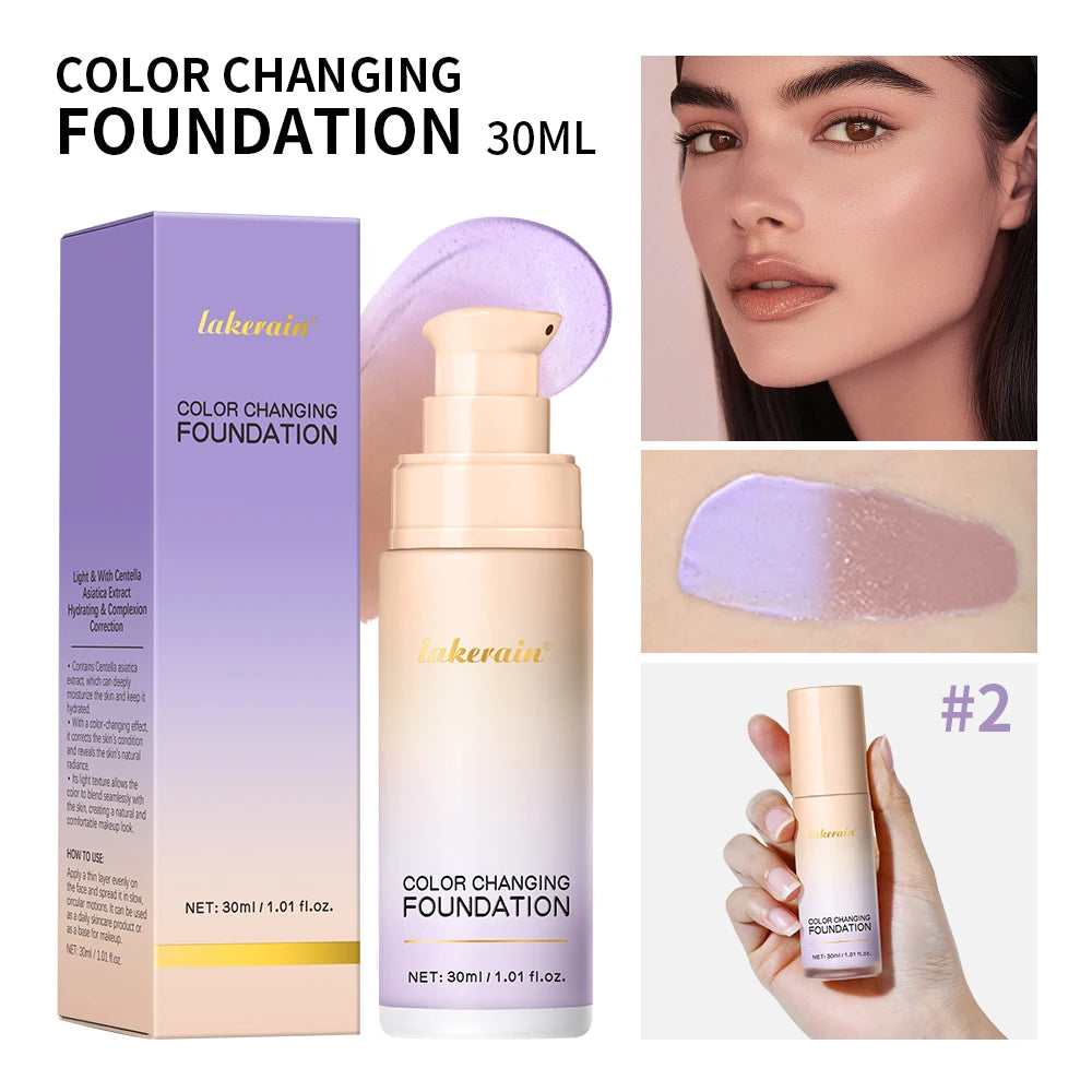 Color-Changing Liquid Foundation for Flawless Radiant Skin - 24