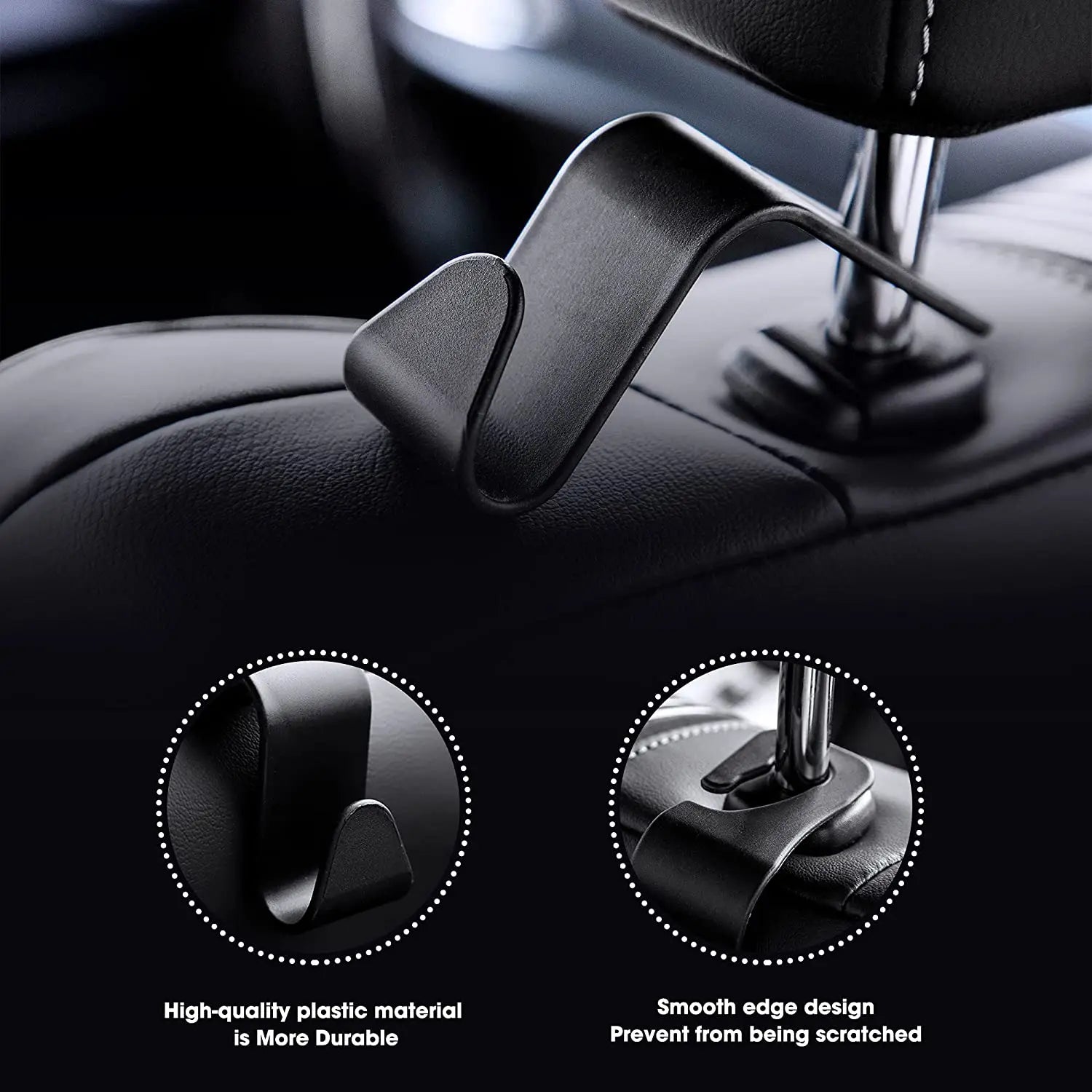 Universal Car Seat Headrest Organizer Hooks - 2