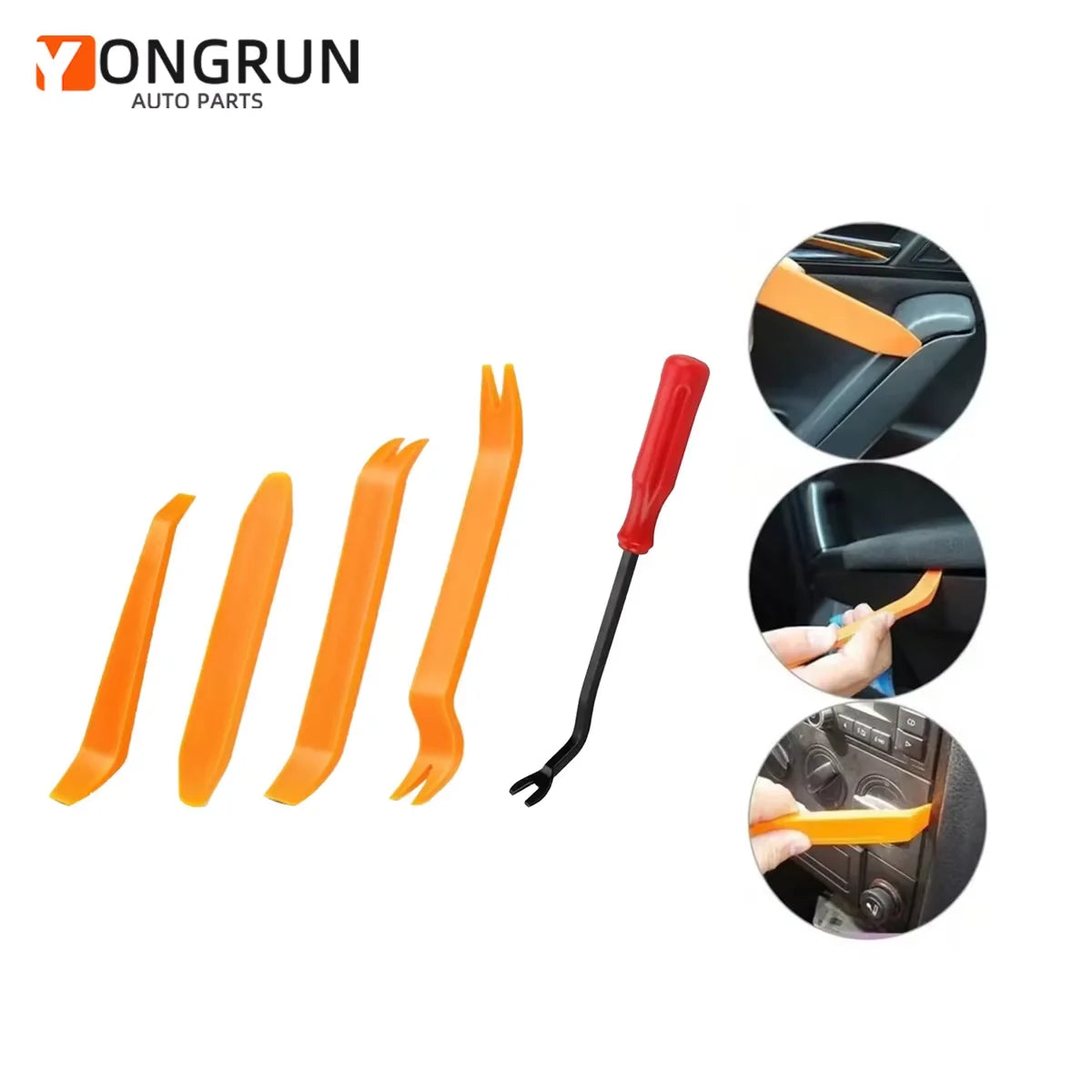 Car Trim Removal Tool Kit Plastic Pry Bar Set for Auto Panel Repair - 6