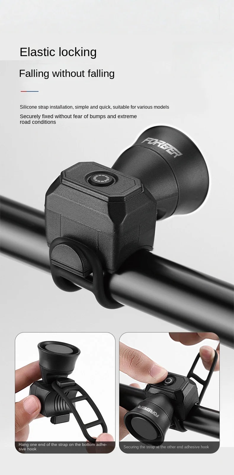 Waterproof Electronic Bicycle Horn with 5 Sound Modes