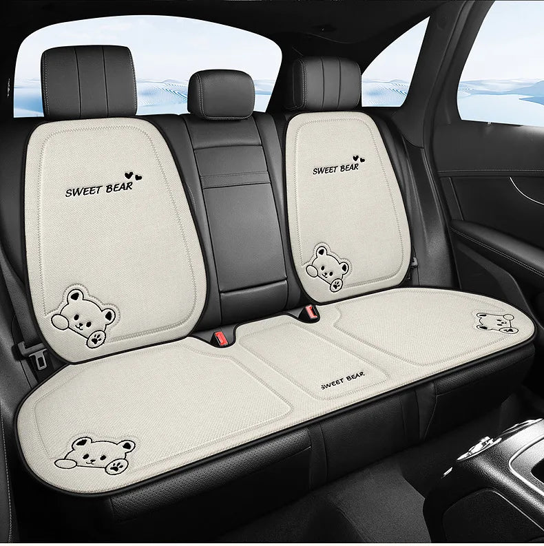 Cute Bear Universal Breathable Car Seat Cushion Protector - 12