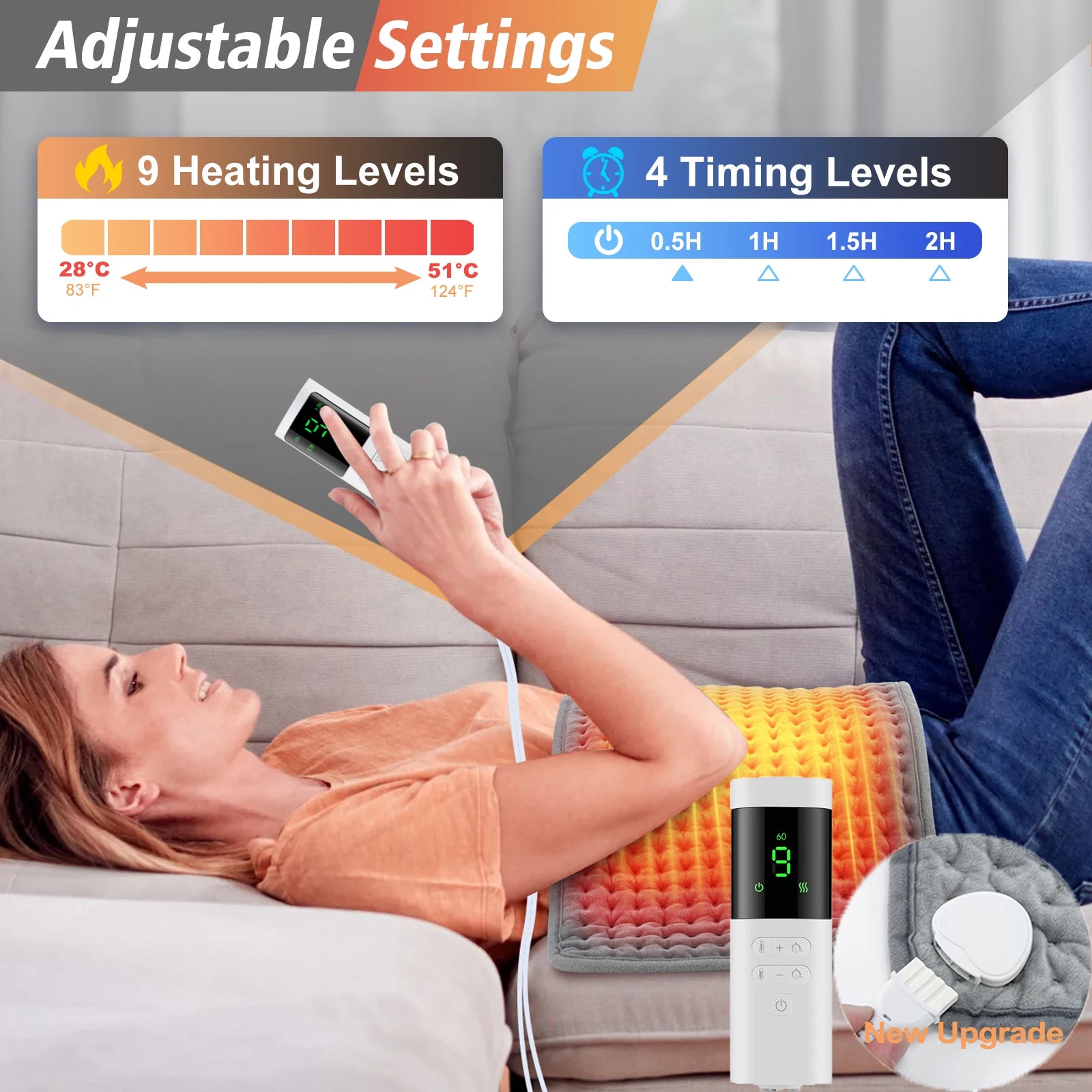 Electric Heated Warming Pad for Back, Neck and Body Pain Relief - 2