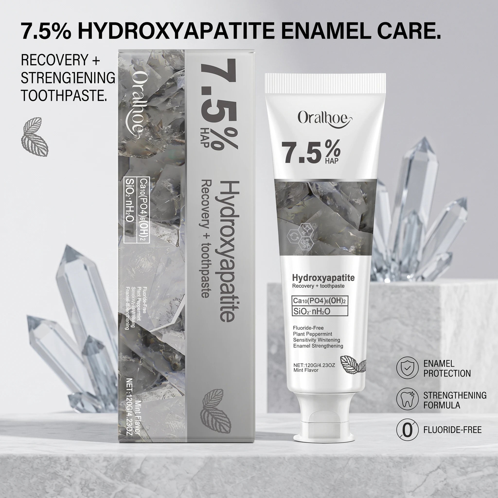 7.5% Hydroxyapatite Enamel Repair & Whitening Toothpaste - 12