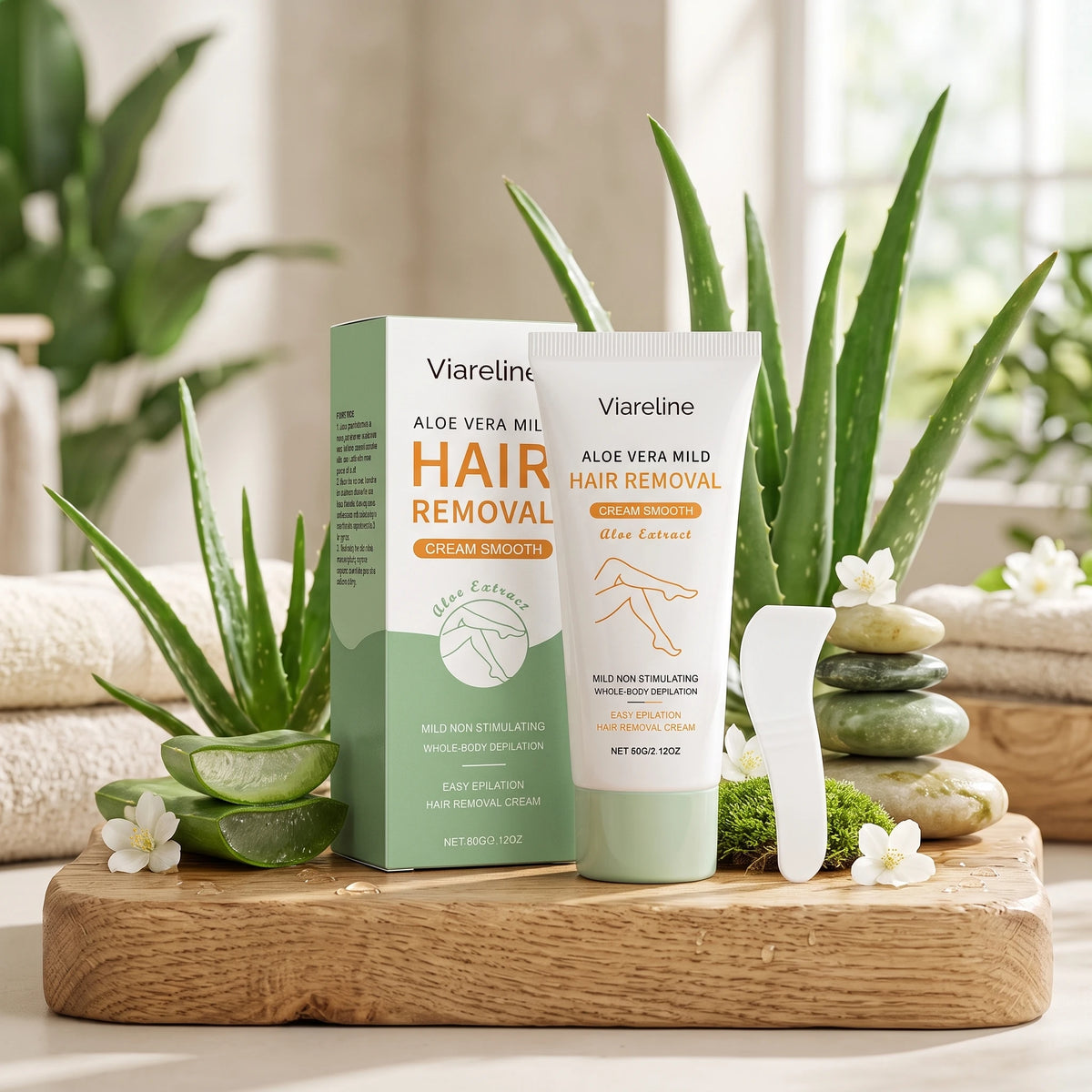 Painless Aloe Vera Whole Body Hair Removal Cream