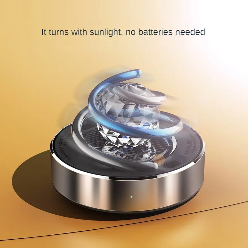Solar Powered Rotating Car Air Freshener Diffuser - 2