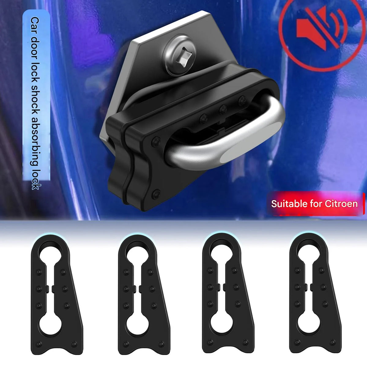 Car Door Lock Noise Reduction Silicone Shock Absorber Pads