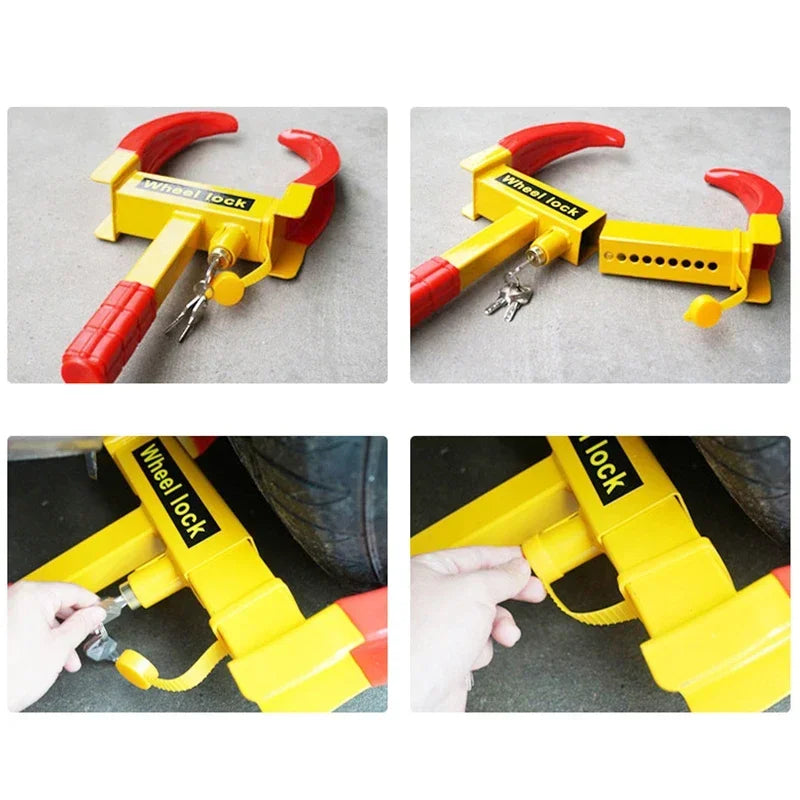 Heavy Duty Anti-Theft Wheel Clamp Lock for Vehicles - 3