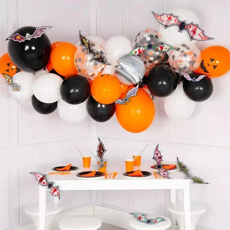 3D Luminous Halloween Bat Wall Decals for Spooky Party Decor