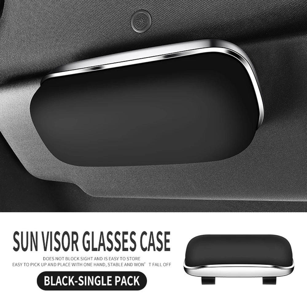 Portable Car Sun Visor Sunglasses Holder Case - 19