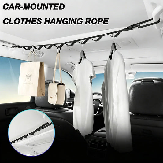 Portable Car Clothes Hanging Rope for Travel