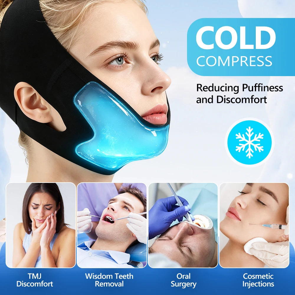 Adjustable Hot and Cold Facial Compress Gel Wrap