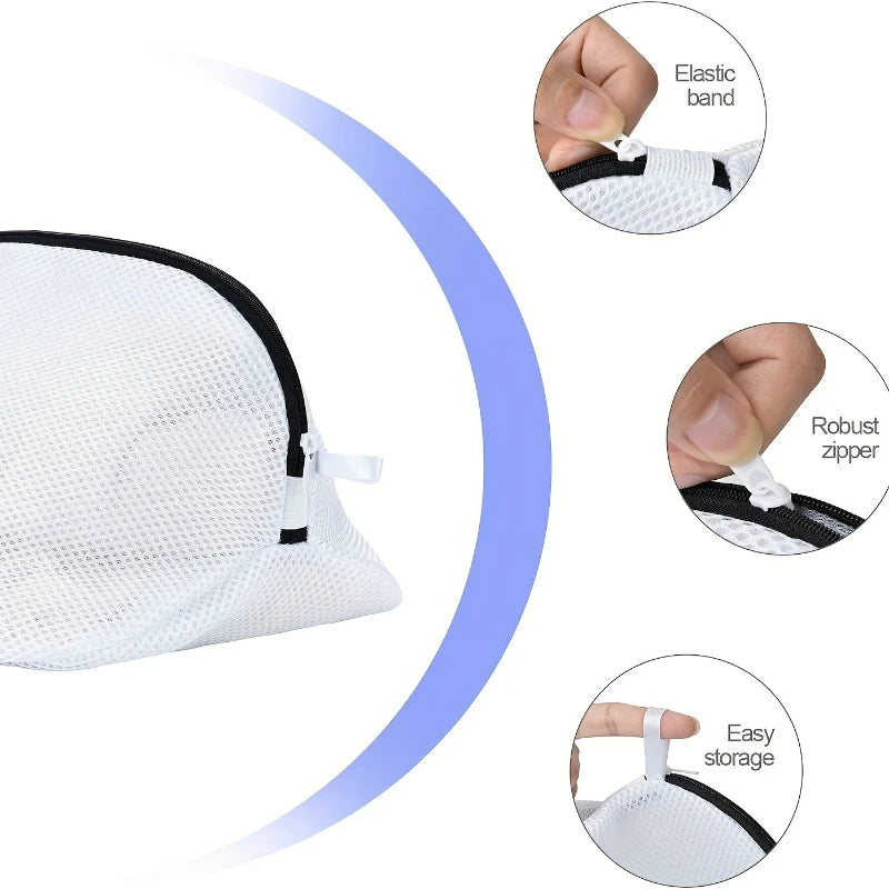 Protective Oval Mesh Washing Machine Bag for Shoes