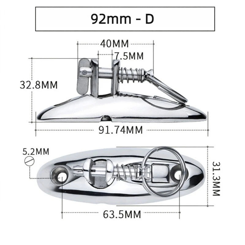 Stainless Steel Quick Release Marine Bimini Top Deck Hinge - 22